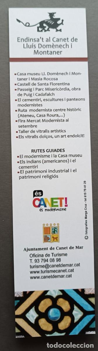 Coleccionismo marcap&aacute;ginas: Marcap&aacute;gina Canet de Mar modernisme vora el mar - Foto 2