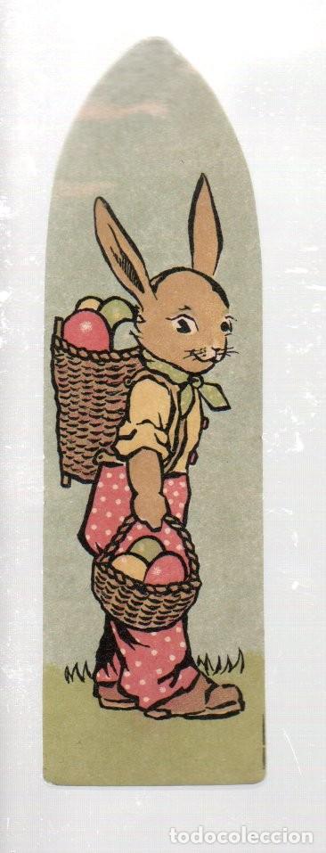 Coleccionismo marcap&aacute;ginas: ANTIGUO MARCAPAGINAS. CONEJO DE PASCUA. MEDIADOS DEL SIGLO XX