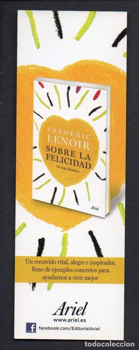 Coleccionismo marcap&aacute;ginas: MARCAPAGINAS, SOBRE LA FELICIDAD. FREDERIC LENOIR. ARIEL.