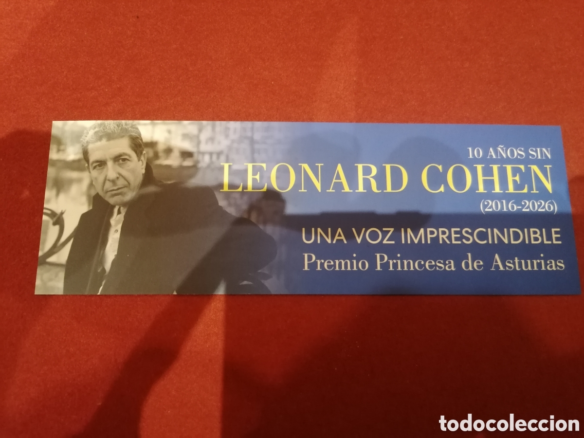Coleccionismo marcap&aacute;ginas: Marcap&aacute;ginas, Se&ntilde;alador, Diez A&ntilde;os Sin Leonard Cohen Premio Princesa De Asturias 2016-2026.