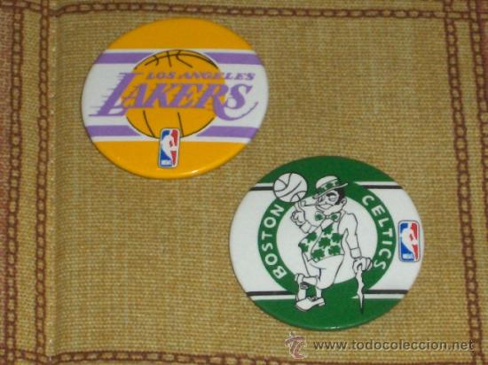 Sammelleidenschaft Sport: CHAPA DE LOS ANGELES LAKERS Y DE LOS BOSTON CELTICS. NUEVAS.