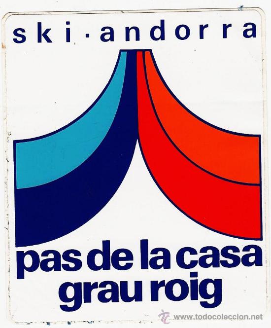 Coleccionismo deportivo: adhesivo.- pegatina.- esqui.- estacion pas de la casa.- grau roig.- andorra