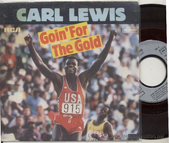 SINGLE 45 RPM / CARL LEVIS / GOIN`FOR THE GOLD // EDITADO POR RCA (Coleccionismo Deportivo - Merchandising y Mascotas - Otros deportes)
