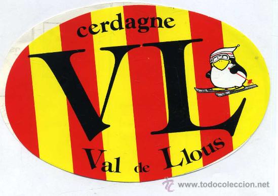 Coleccionismo deportivo: PEGATINA CERDAGNE VALL DE LLOUS - ESQU&Iacute;