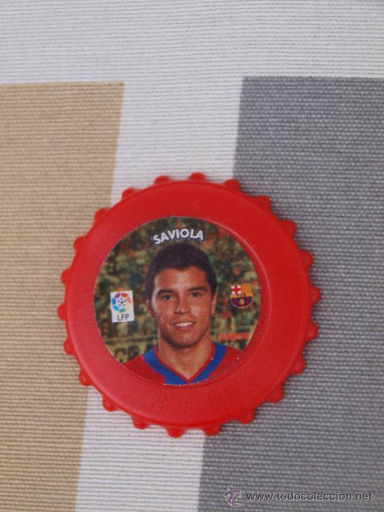 Sammelleidenschaft Sport: SAVIOLA BARCELONA CHAPA TAZO ROJO FUTBOL &iquest;2003- 2005 ? NUEVO