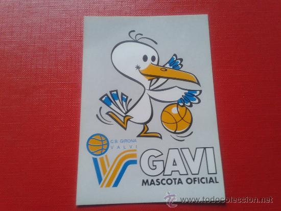 Colecionismo desportivo: Adhesivo pegatina inicio 90's Vavi mascota equipo Liga ACB baloncesto Valvi Girona