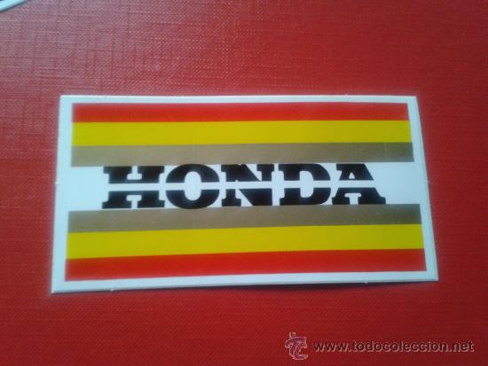 Coleccionismo deportivo: Adhesivo pegatina escuder&iacute;a motocicletas competici&oacute;n campeonato motos Honda