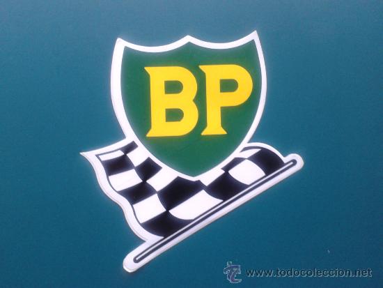 Coleccionismo deportivo: Adhesivo logo antiguo competici&oacute;n autom&oacute;vil f&oacute;rmula 1 British Petroleum BP