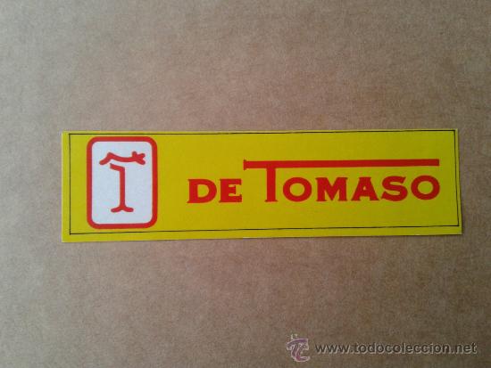 Coleccionismo deportivo: Adhesivo pegatina cromo no s&eacute; bollycao bimbo panrico De Tomaso marca de coches autom&oacute;viles italiana