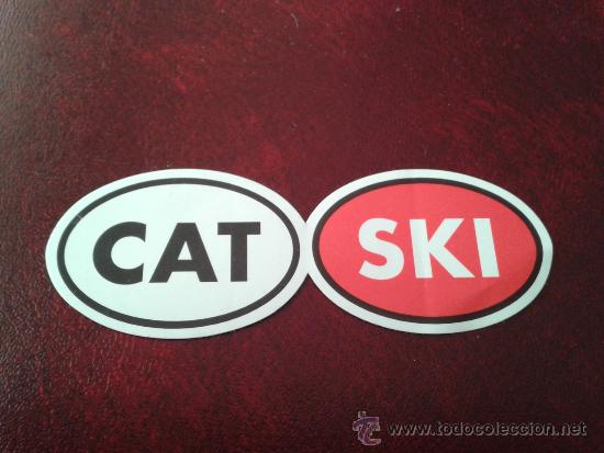 Coleccionismo deportivo: adhesivo pegatina cat ski esqu&iacute; en catalu&ntilde;a catalunya