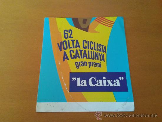 Coleccionismo deportivo: adhesivo 62&ordf; edici&oacute;n Volta ciclista a Catalunya Vuelta Catalu&ntilde;a ciclismo edici&oacute;n 1982