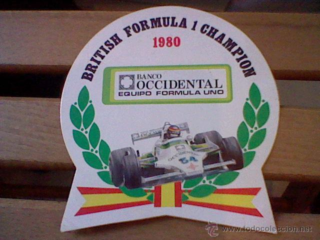 Coleccionismo deportivo: banco occidental equipo formula 1 1980 pegatina muy buscada 10 x 9 cms nunca pegada buscada