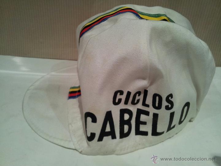 Coleccionismo deportivo: antigua gorra de ciclismo ciclos cabello ver fotos