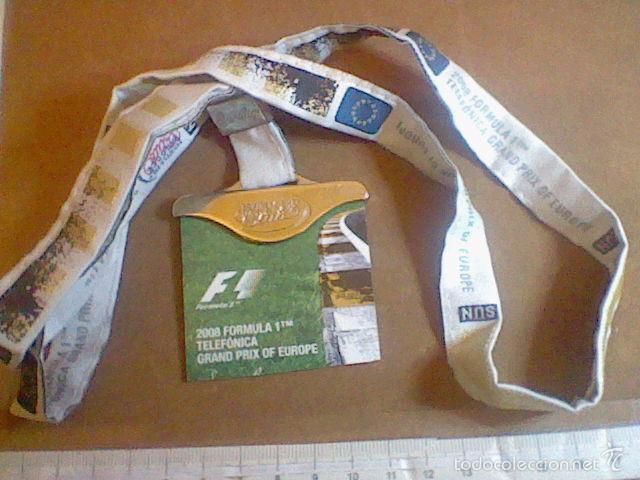 Coleccionismo deportivo: TARJETA IDENTIFICACION CINTA FORMULA 1 F 1 2008 TELEFONICA GRAND PRIX OF EUROPE PADDOCK