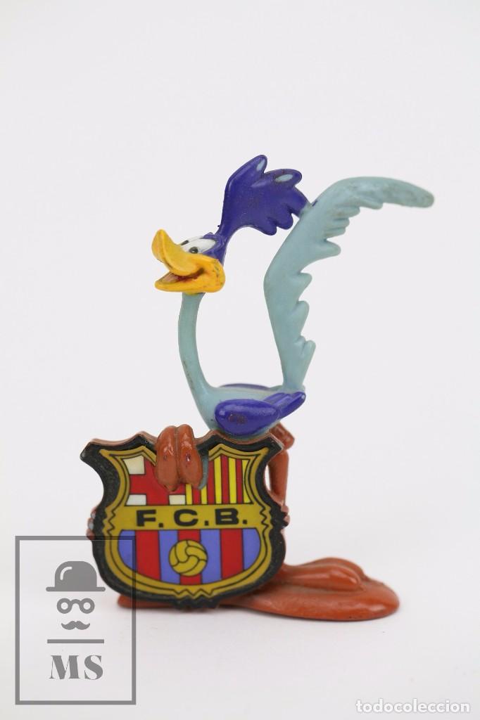 Sammelleidenschaft Sport: Figurita de Goma - Correcaminos con el Escudo del F&uacute;tbol Club Barcelona - Altura 8 cm
