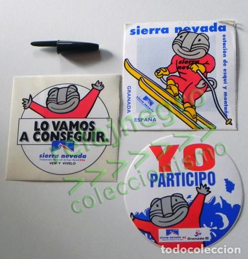 Coleccionismo deportivo: LOTE PEGATINAS CECILIO MASCOTA MUNDIAL DE ESQU&Iacute; GRANADA 1995 1996 ANDALUC&Iacute;A ESPA&Ntilde;A DEPORTE S. NEVADA