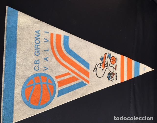Sammelleidenschaft Sport: antiguo banderin de fieltro del equipo de baloncesto valvi girona