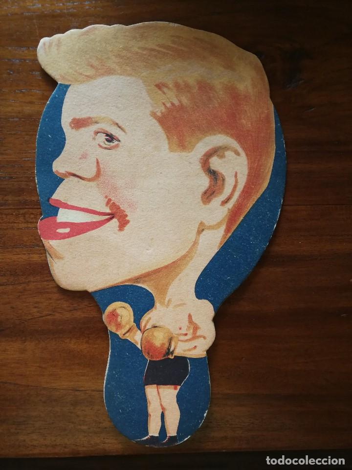 Coleccionismo deportivo: GENE TUNNEY - PAI PAI BOXEO ( PAY-PAY / ABANICO ) aprox 1927 TAMA&Ntilde;O 17 cm x 27,8 cm - ANIS DEL TIGRE