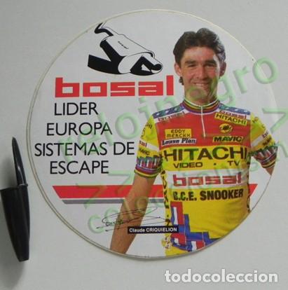 Coleccionismo deportivo: ANTIGUA PEGATINA Claude Criquielion CICLISTA PUBLICIDAD DE BOSAI - FUE CAMPE&Oacute;N DEL MUNDO 84 CICLISMO