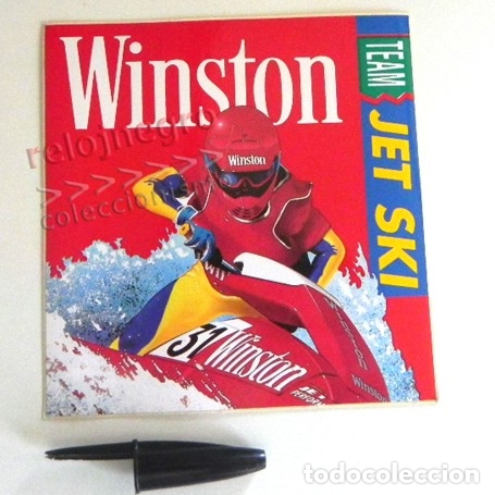 Coleccionismo deportivo: PEGATINA TEAM JET SKI - PUBLICIDAD DE TABACO WINSTON - MOTO DE AGUA DEPORTE - M&Aacute;S EN OTRAS SECCIONES