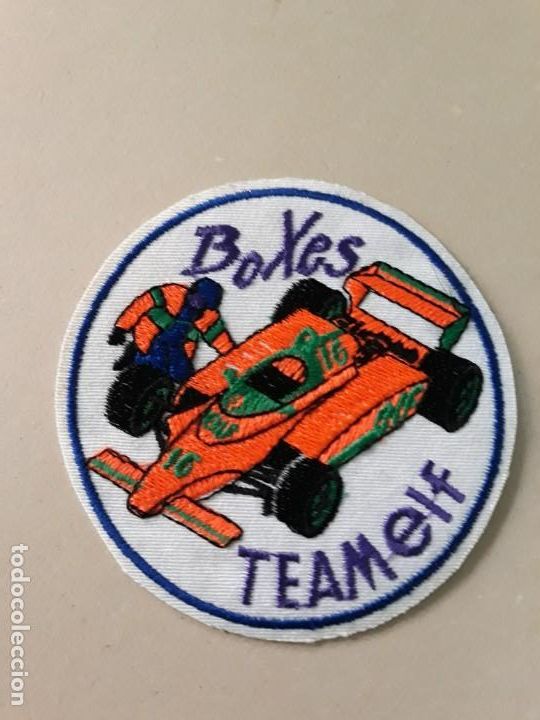 Sammelleidenschaft Sport: adhesivo / pegatina - parche - automovilismo - formula - boxes team elf - tela - a&ntilde;os 80