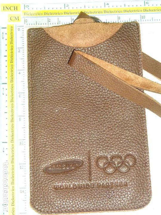 Sammelleidenschaft Sport: FUNDA PARA M&Oacute;VILES SAMSUNG. PATROCINADOR DE LOS JUEGOS OL&Iacute;MPICOS. OLIMPIADAS. 50GR