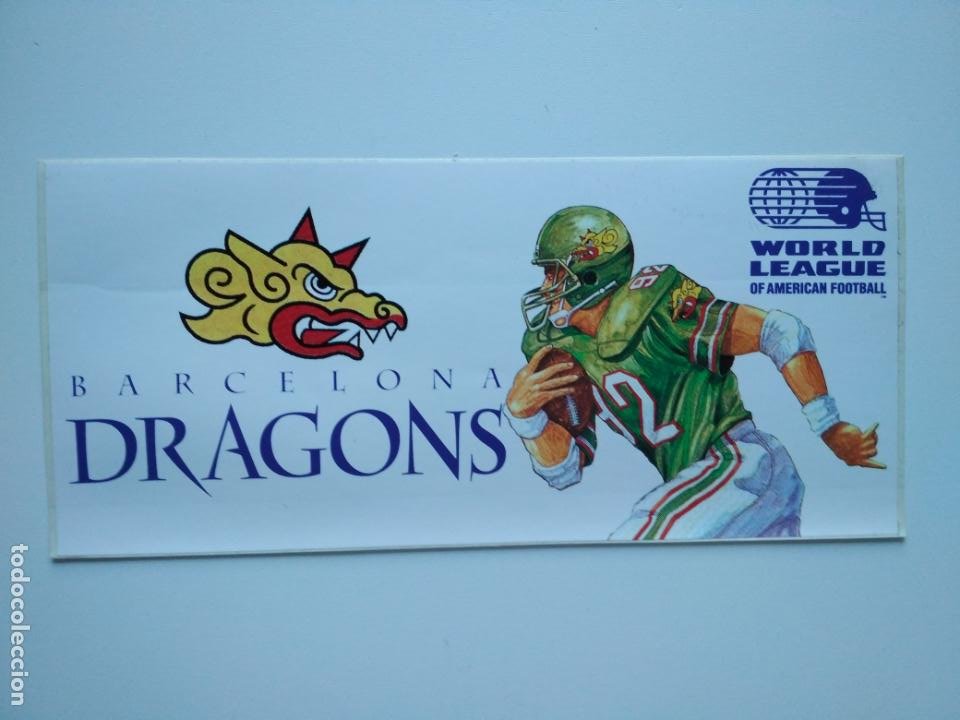 Coleccionismo deportivo: Adhesivo pegatina Barcelona Dragons - Foto 1 - 215809587