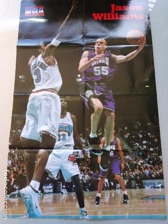 Sammelleidenschaft Sport: POSTER DE BALONCESTO. NBA BASKET JASON WILLIAMS CHOCOLATE BLANCO SACRAMENTO KINGS. 80X50CM 56