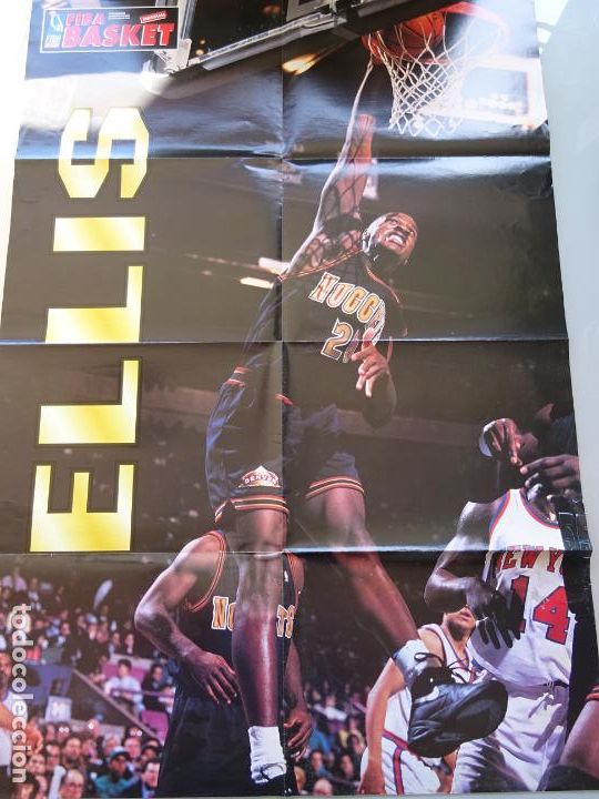 Sammelleidenschaft Sport: POSTER DE BALONCESTO. NBA BASKET LAPHONSO ELLIS, DENVER NUGGETS. 80X50CM 57
