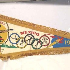 Coleccionismo deportivo: OLIMPIADA MEXICO AÑO 1968 BANDERÍN OFICIAL, BUEN ESTADO. MED. 47 X 18 CM