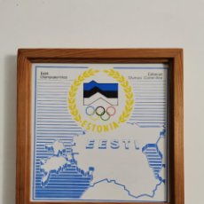 Coleccionismo deportivo: AZULEJO COMITE OLIMPICO, ESTONIA. S.XX.