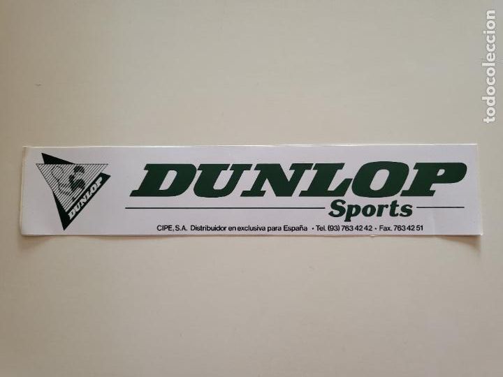 Coleccionismo deportivo: PEGATINA ADHESIVO MARCA DUNLOP TENIS TENNIS ALARGADA 30 CM APROX (R)