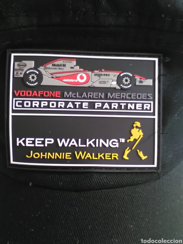 Coleccionismo deportivo: Gorra Johnny Walker McLaren-Mercedes negra logo - Foto 4 - 301659313