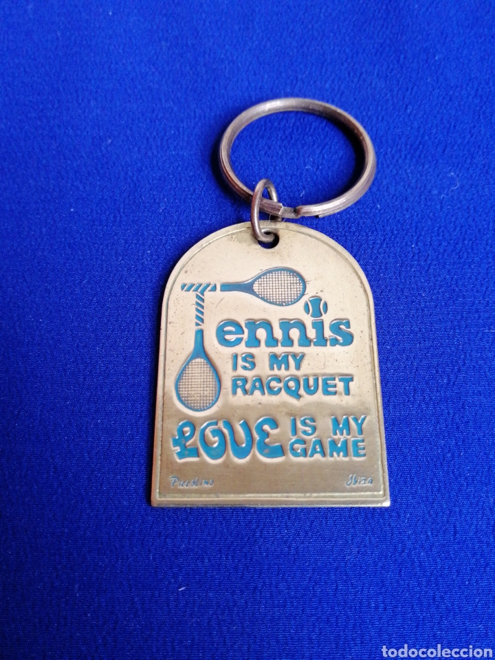 Sammelleidenschaft Sport: TENIS IS MY RACQUET LGUE IS MY GAME LLAVERO