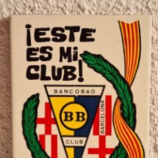 Coleccionismo deportivo: AZULEJO PUBLICIDAD BANCOBAO BB BARCELONA ¡ESTE ES MI CLUB! - BALONCESTO BASQUET - DECORACIÓN. Lote 313116883
