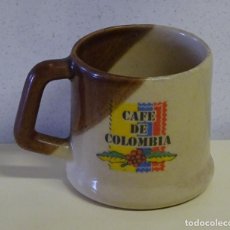 Coleccionismo deportivo: TAZA JARRA DE CERÁMICA. CAFÉ DE COLOMBIA. PATROCINADOR EQUIPO CICLISTA CICLISMO. 7CM. 200GR