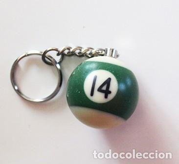 Coleccionismo deportivo: LLAVERO BOLA DE BILLAR N&ordm; 14 - BOLA MACIZA MINIATURA N&Uacute;MERO 14 - DEPORTE -M&Aacute;S LLAVEROS EN OTRAS SECC