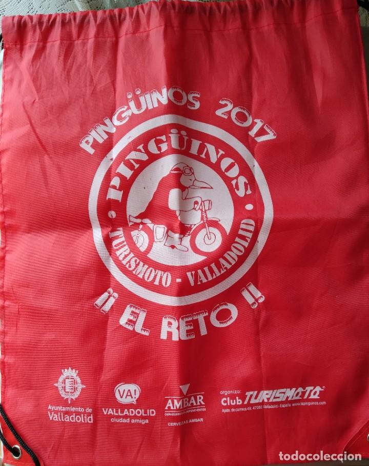 Coleccionismo deportivo: BOLSA TIPO MOCHILA PING&Uuml;INOS 2017 VALLADOLID MOTOS MOTEROS