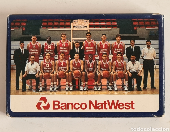 Coleccionismo deportivo: Baraja Fournier publicidad Equipo Baloncesto Banco NatWest - CAI Zaragoza Basket - Arag&oacute;n