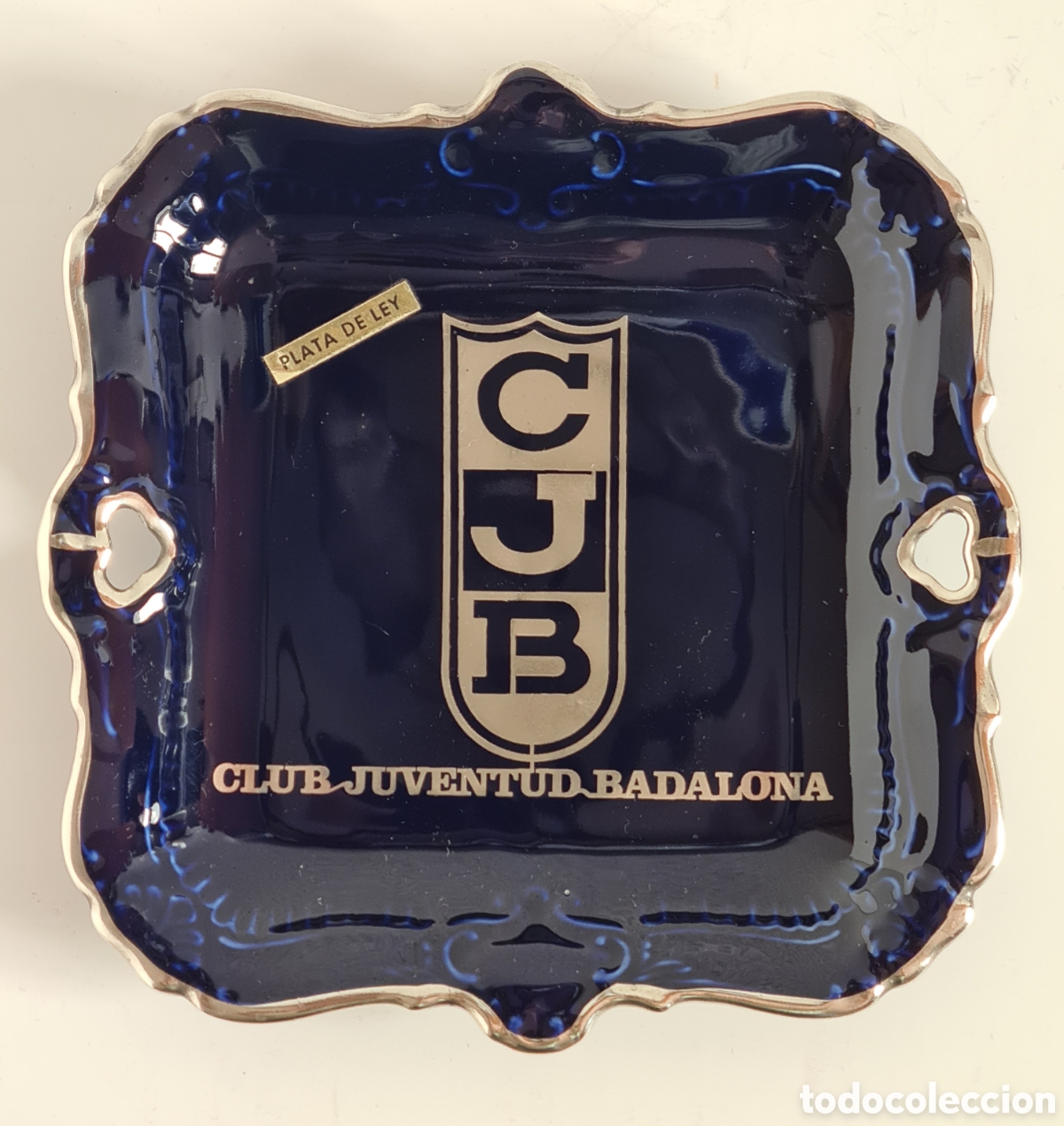 Coleccionismo deportivo: Cenicero Club Juventud de Badalona CJB - Porcelana Ulises Plata Ley Baloncesto Penya Joventut Pe&ntilde;a