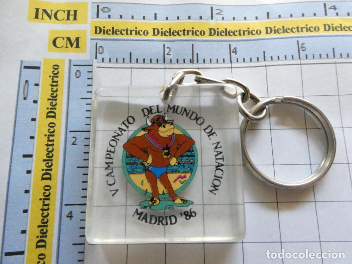 Coleccionismo deportivo: LLAVERO DE DEPORTES. CAMPEONATO DEL MUNDO DE NATACI&Oacute;N MADRID 86 1986