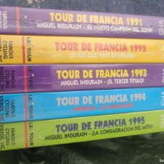 Coleccionismo deportivo: PRECINTADOS VHS TOUR DE FRANCIA MIGUEL INDURAIN 5 VHS 1991-95 PRECINTADAS