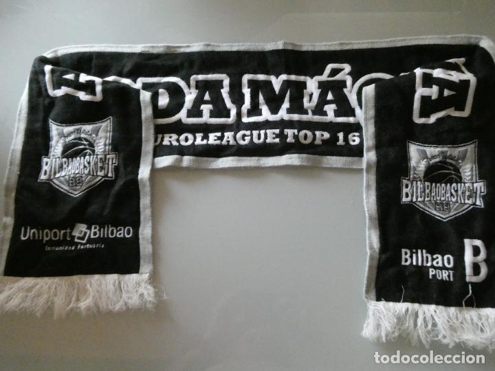 Coleccionismo deportivo: BUFANDA DE DEPORTES. BALONCESTO BASKET. BILBAOBASKET BILBAO BB EUROLEAGUE TOP 16. 110GR