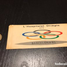Coleccionismo deportivo: PEGATINA L’HOSPITALET CON LA CANDIDATURA JUEGOS OLÍMPICOS BARCELONA ‘92
