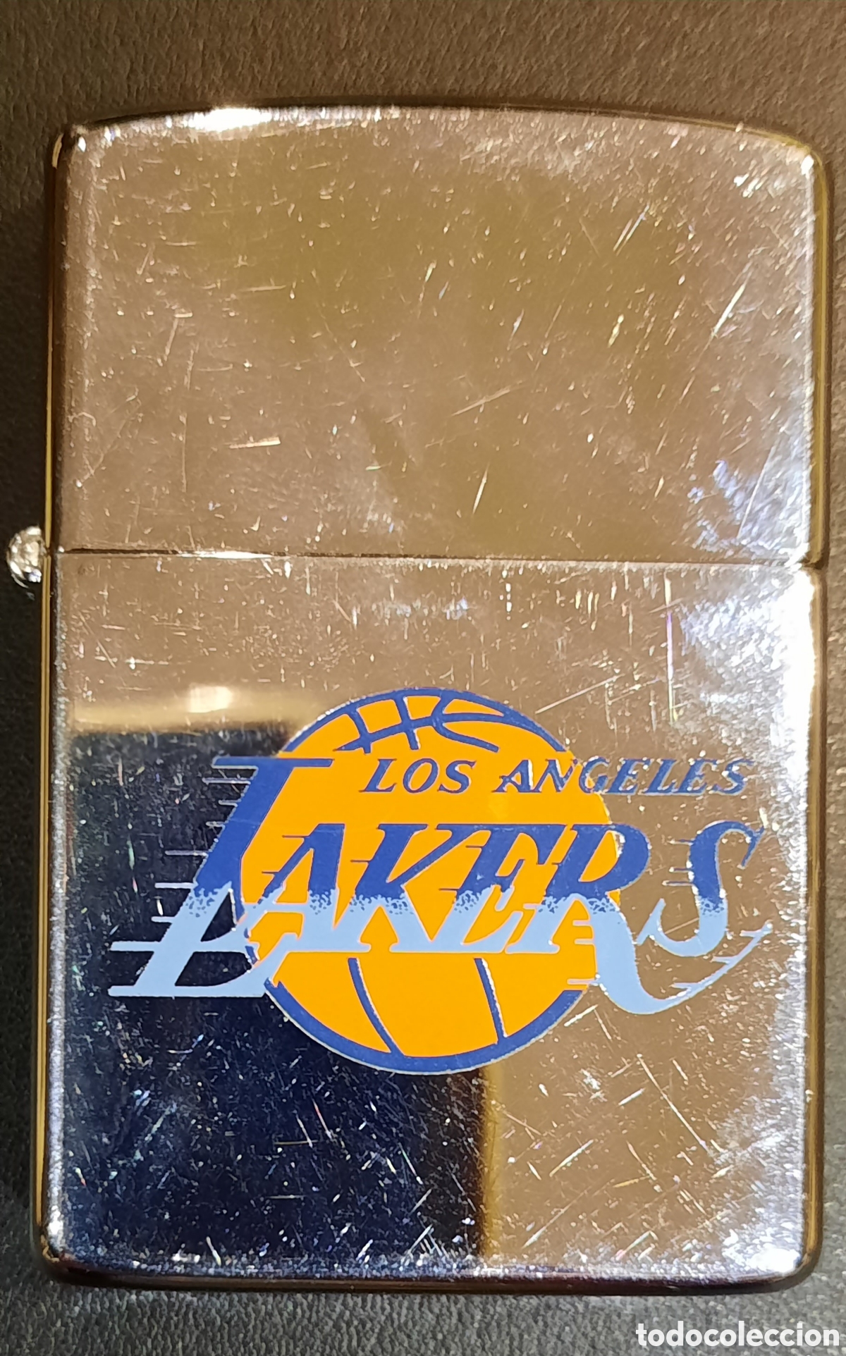 Coleccionismo deportivo: Mechero Zippo Los Angeles Lakers 1989 (Original - Coincidencia de C&oacute;digos A V)