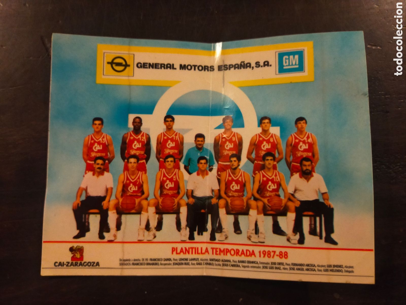 Coleccionismo deportivo: Pegatina baloncesto cai Zaragoza 1987 Opel gm