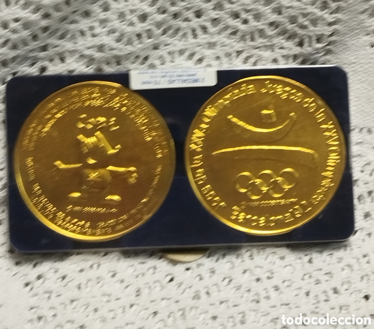 Coleccionismo deportivo: Medalla de chocolate Barcelona 92