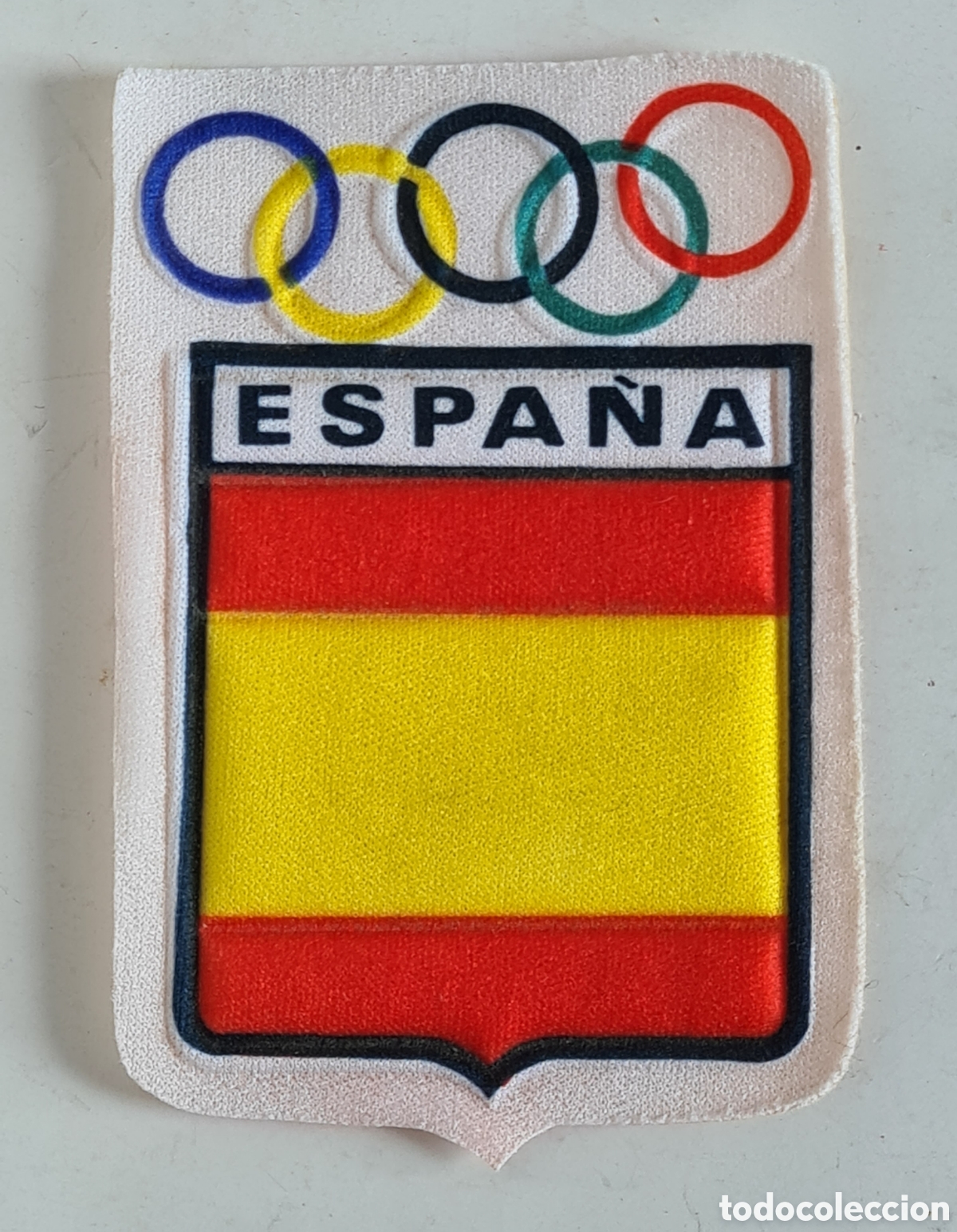Coleccionismo deportivo: Parche de Tela Bandera Espa&ntilde;a Aros Juegos Ol&iacute;mpicos - Olimpiadas