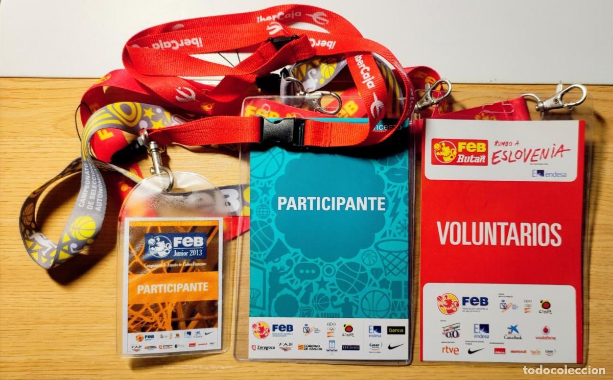 Collezionismo sportivo: LOTE LANYARD BALONCESTO BASKETBALL PARTICIPANTE VOLUNTARIO GIRA EUROBASKET SELECCION ESPA&Ntilde;OLA