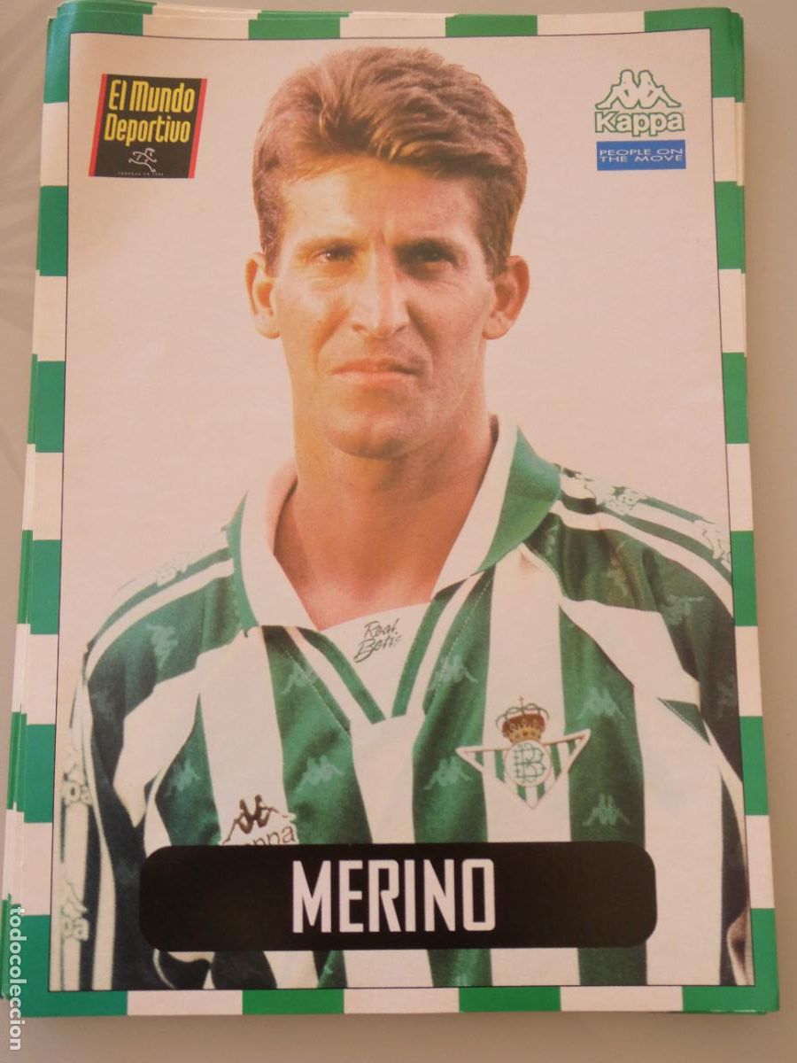 Sammelleidenschaft Sport: L&Aacute;MINA DEL REAL BETIS BALOMPI&Eacute; CLUB DE F&Uacute;TBOL 1996 1997. MUNDO DEPORTIVO. 3 JUAN MERINO 71
